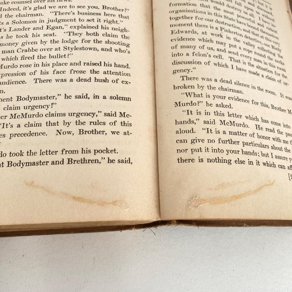 c1920 Sherlock Holmes Valley of Fear A Conan Doyle Hardbound Book Pub A.L. Burt - Picture 15 of 16